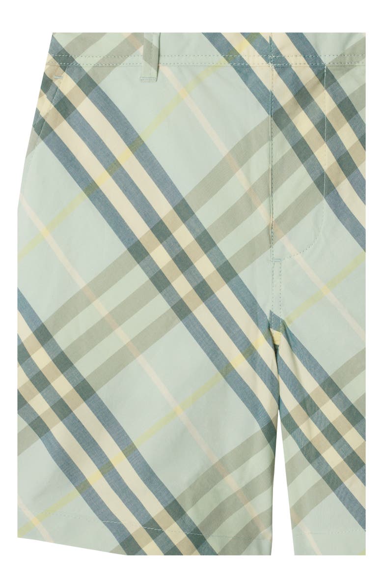 Burberry Check Cotton Shorts, Alternate, color, Breeze