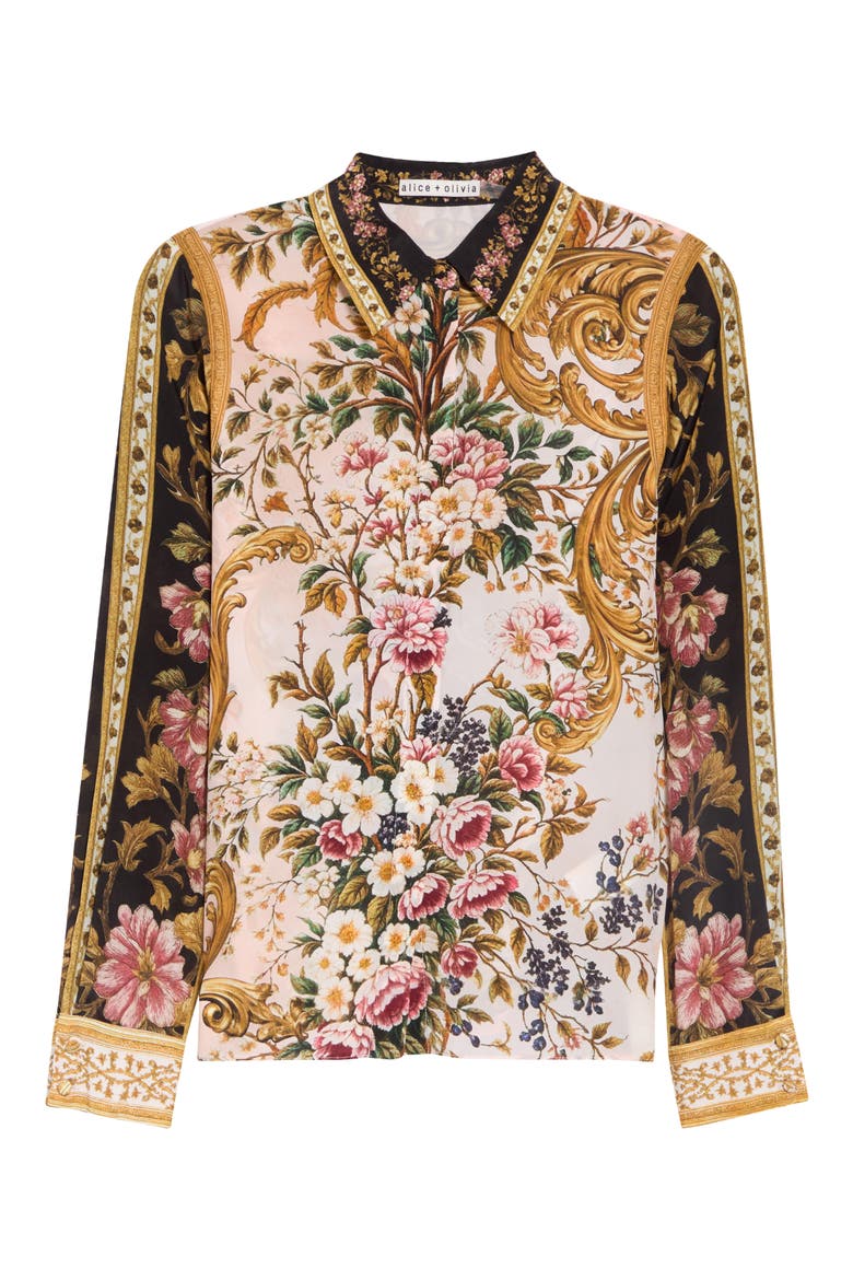 Willa Placket Silk Shirt, Alternate, color, TRUE GRANDEUR