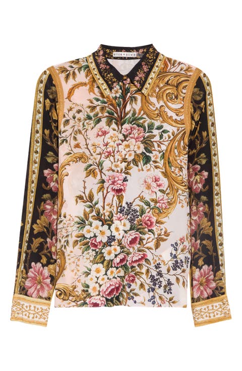 Willa Silk Button-Front Shirt
Willa Placket Silk Shirt