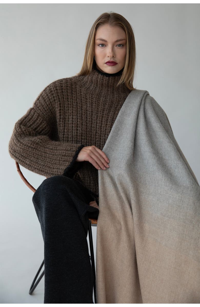 SSKEIN Gradient Weave Throw, Alternate, color, Taupe