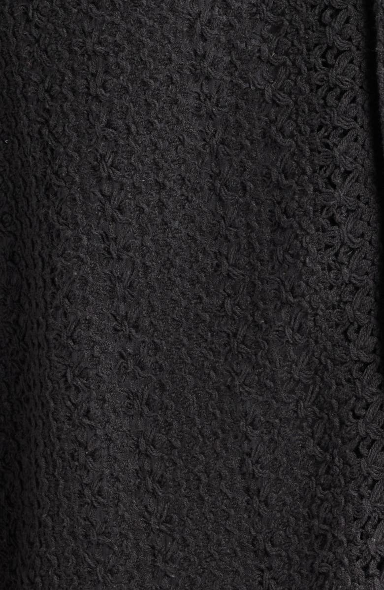 Obey Harison Open Weave Camp Shirt, Alternate, color, Black