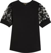 SUGARLIPS Sheer Puff Sleeve Top