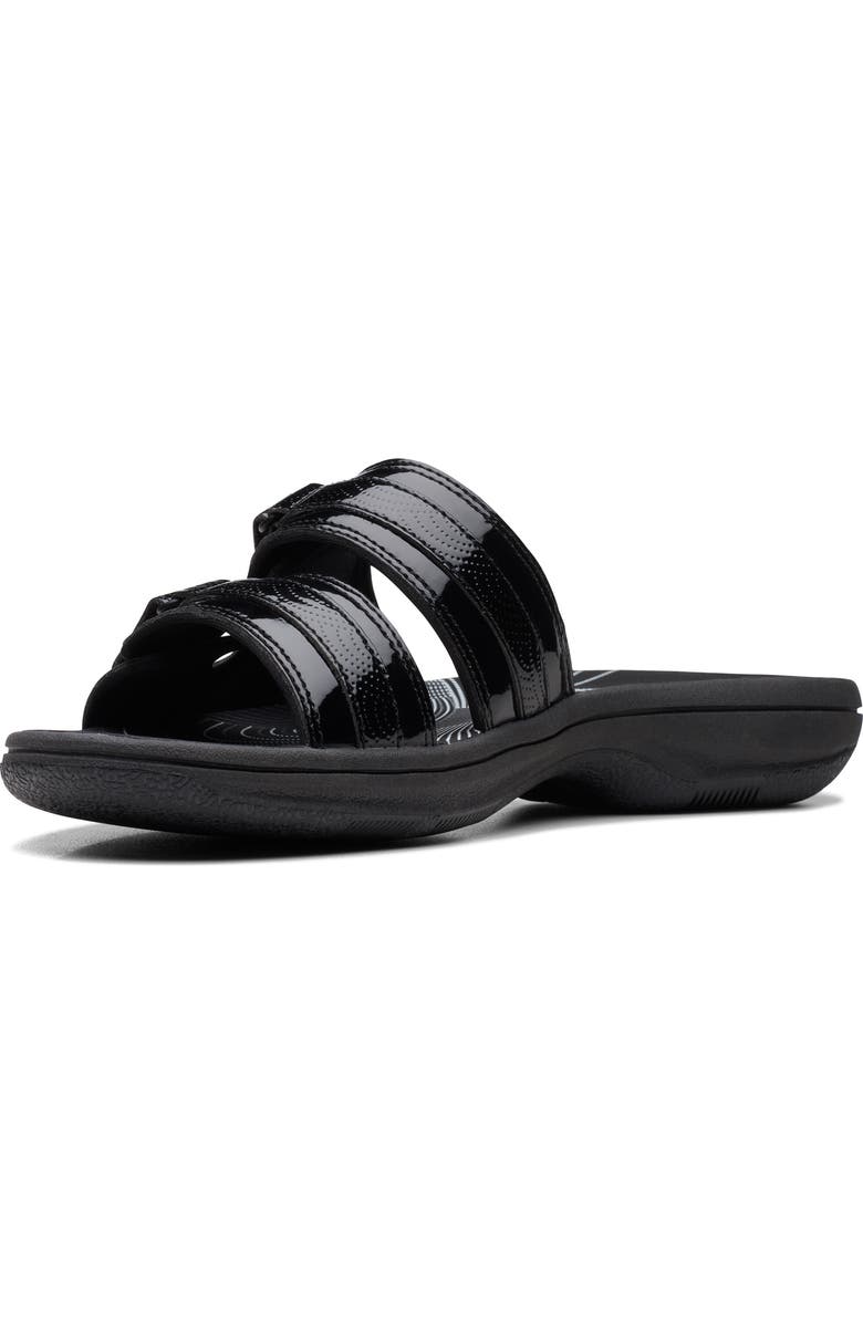 Clarks<sup>®</sup> Breeze Piper Slide Sandal, Alternate, color, Black Patent