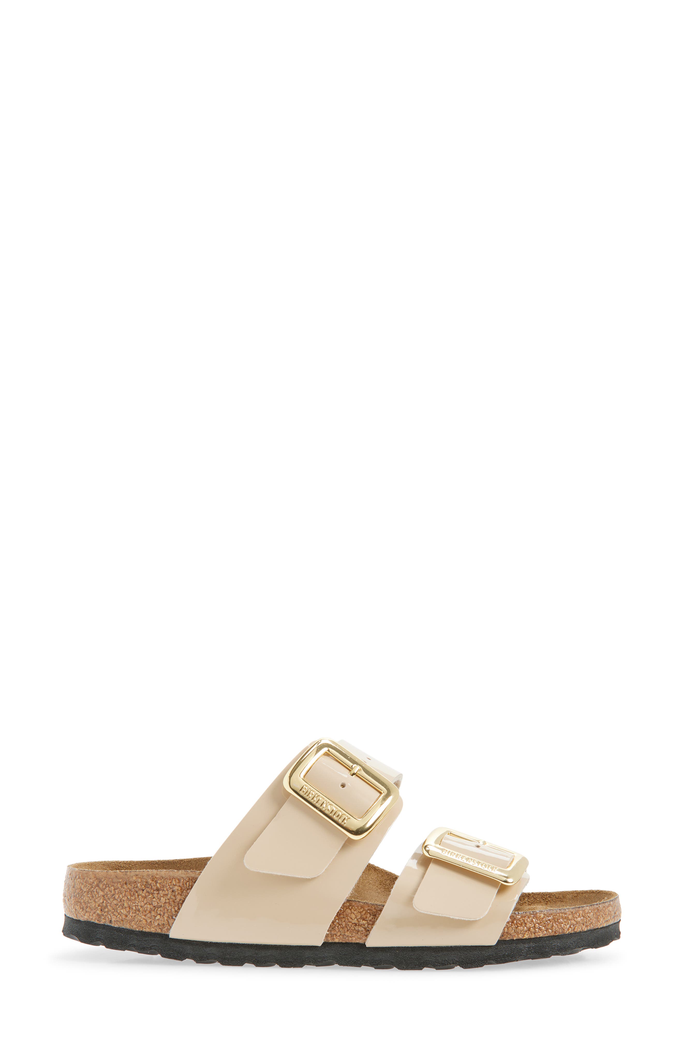 Birkenstock Sydney Luxe Slide Sandal, Alternate, color, Sand