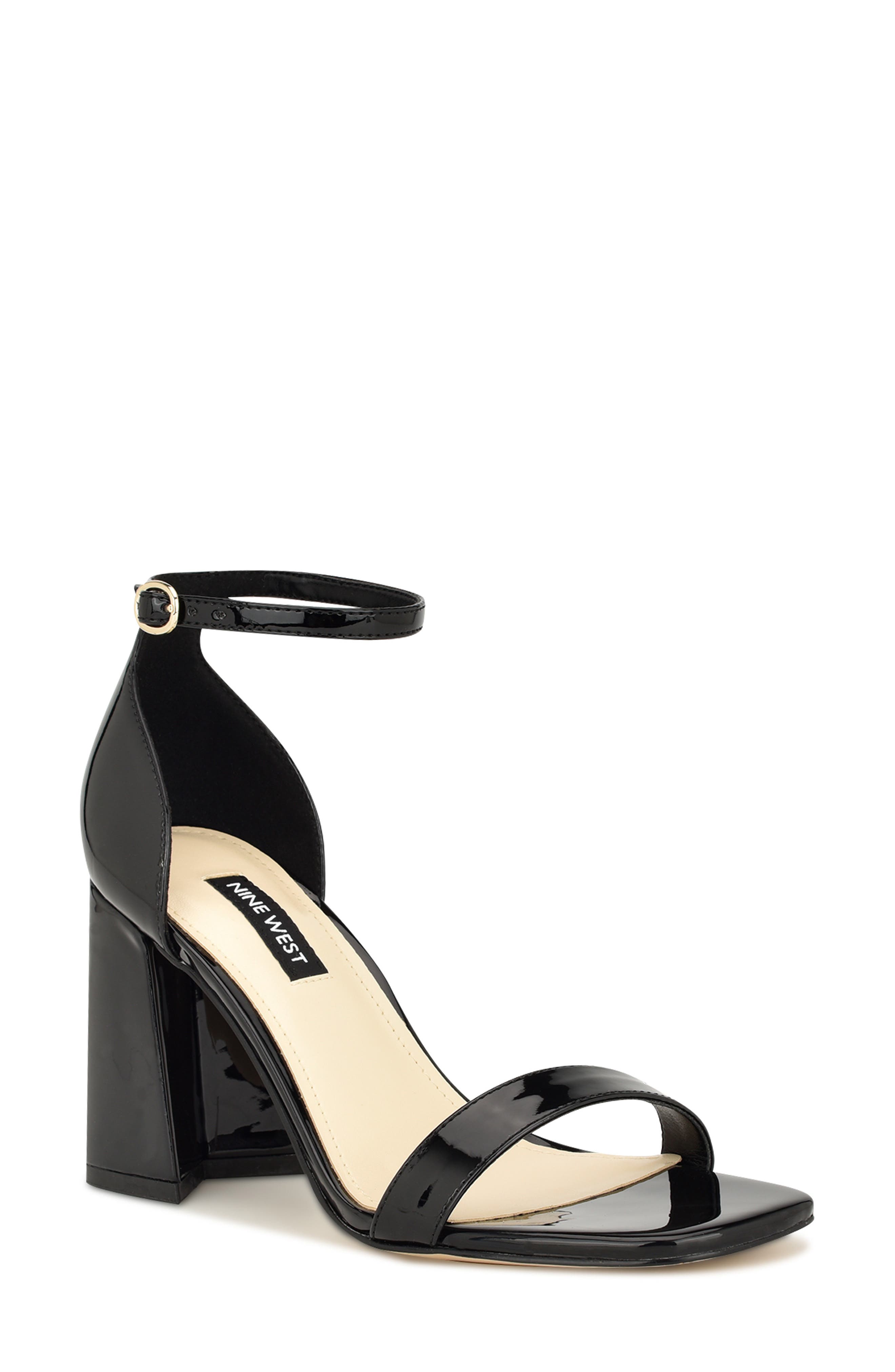 Nine West Ilea Patent Ankle Strap Sandal, Main, color, 