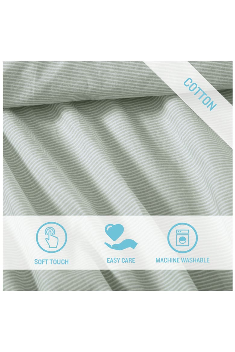 Island Cays Stripe Cotton Sheet Set, Alternate, color, SPRING GREEN