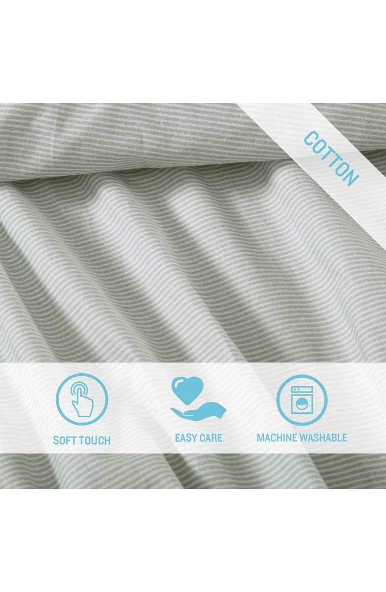 Tommy Bahama Island Cays Stripe Cotton Sheet Set, Alternate, color, Spring Green