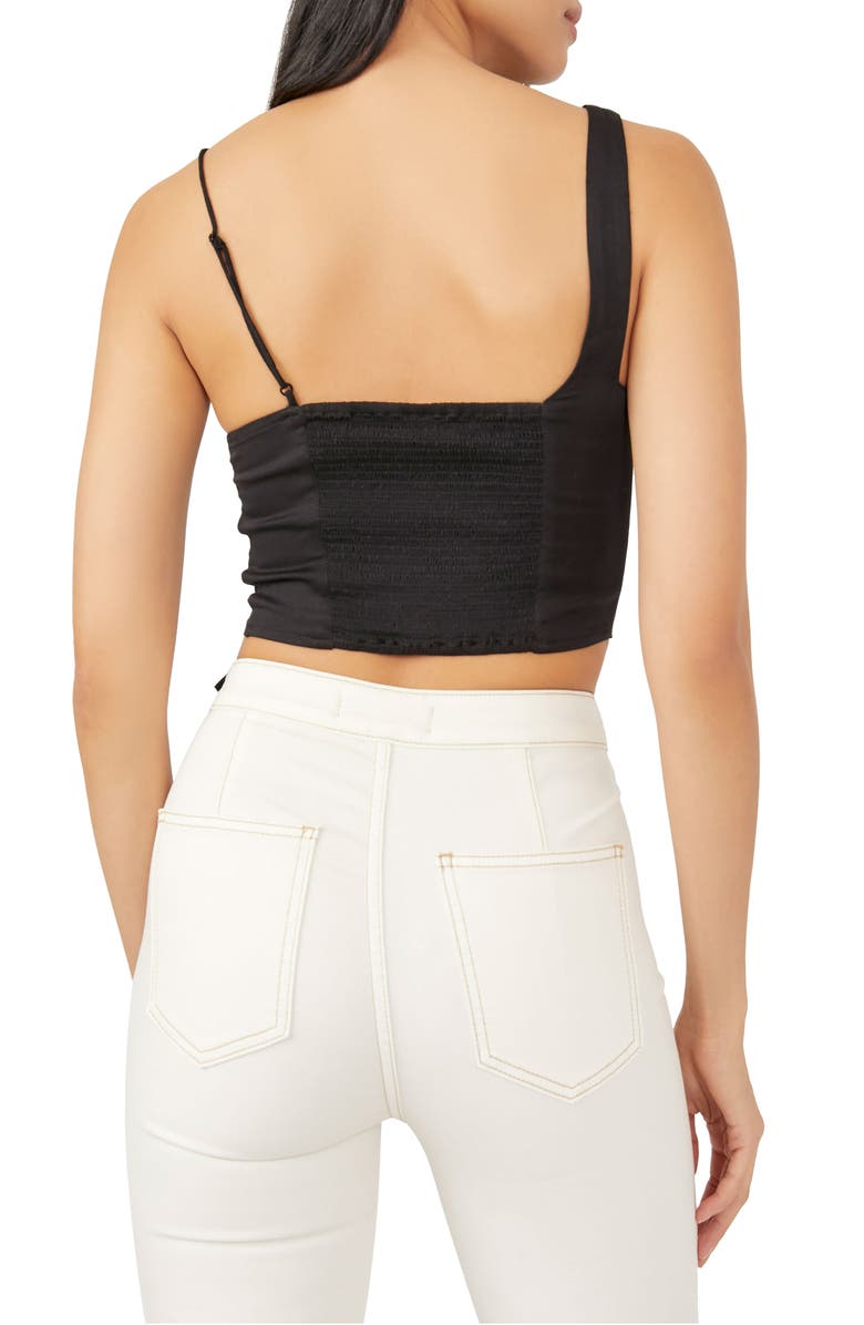 Free People Mila Tie Front Crop Top, Alternate, color, 