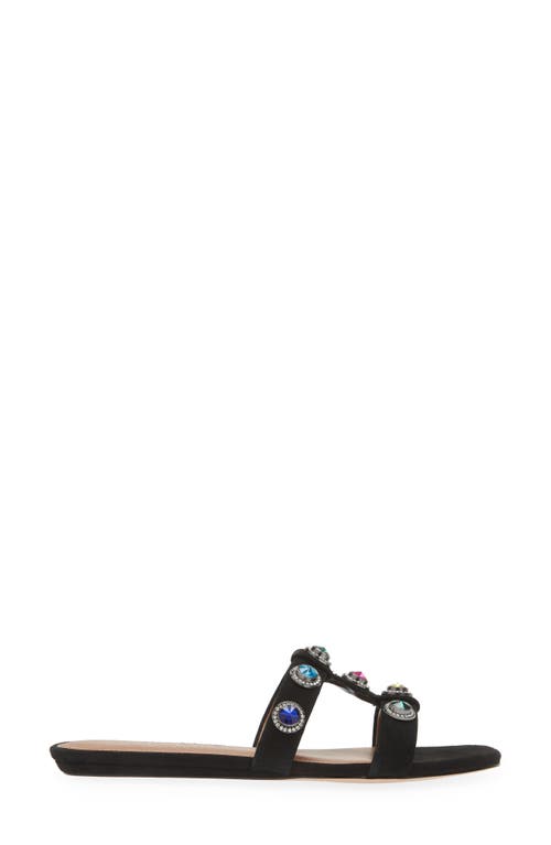Kurt Geiger Suede Embellished Octavia Sandals In Black