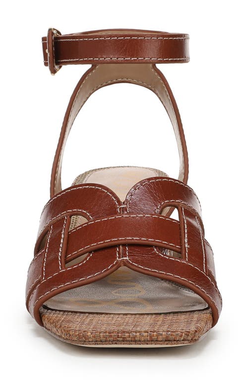 Sam Edelman Wayla Ankle Strap Sandal Toasted Whiskey Leather In Toasted Whiskey