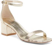 Stuart Weitzman Simple Curve Block Heel Sandal