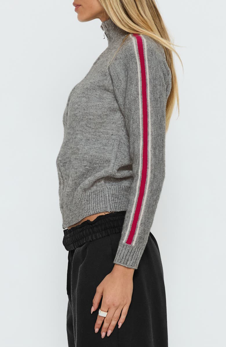 Princess Polly Caysey Front Zip Sweater, Alternate, color, 