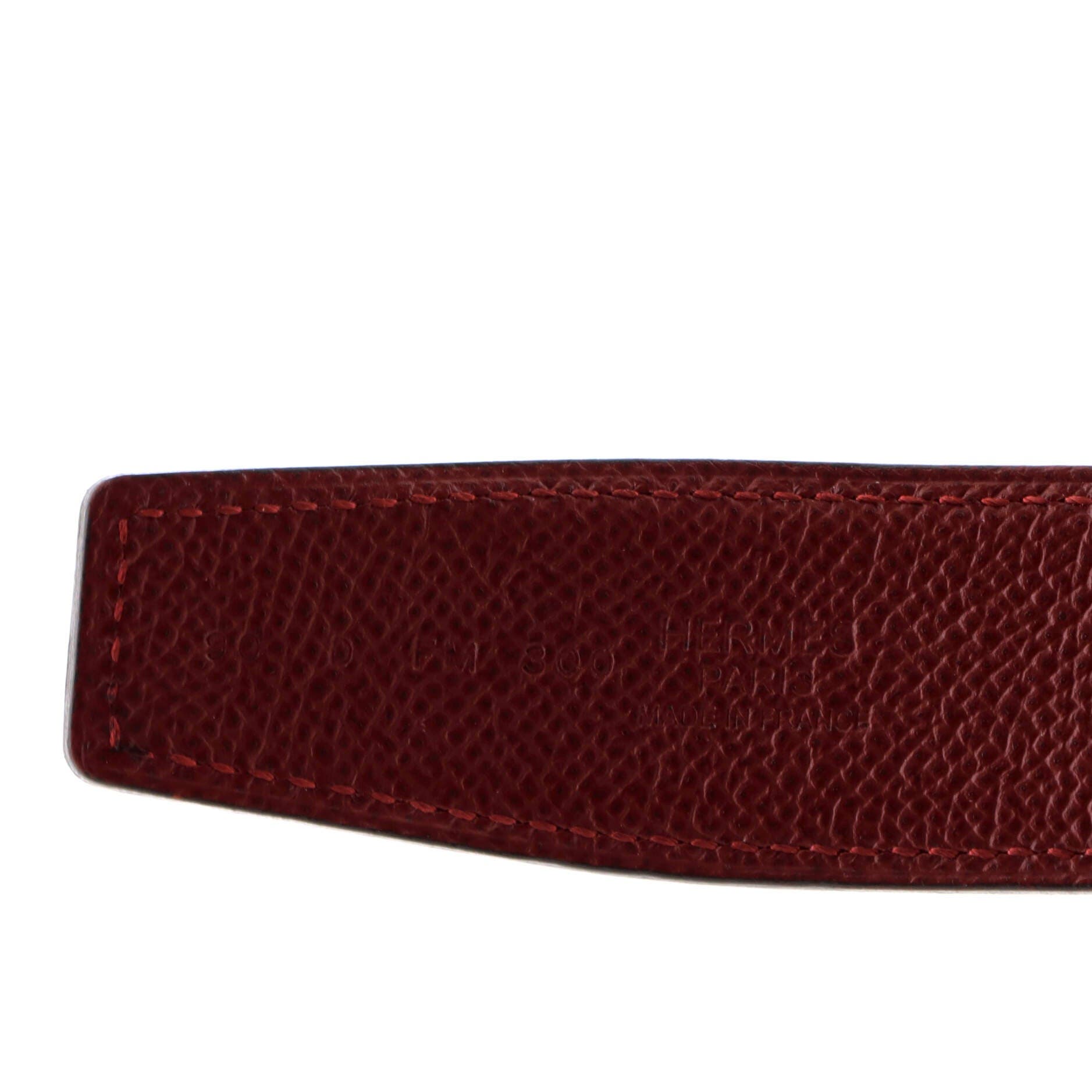 Pre-Owned Hermes Constance Reversible Belt Leather Wide, Alternate, color, Black