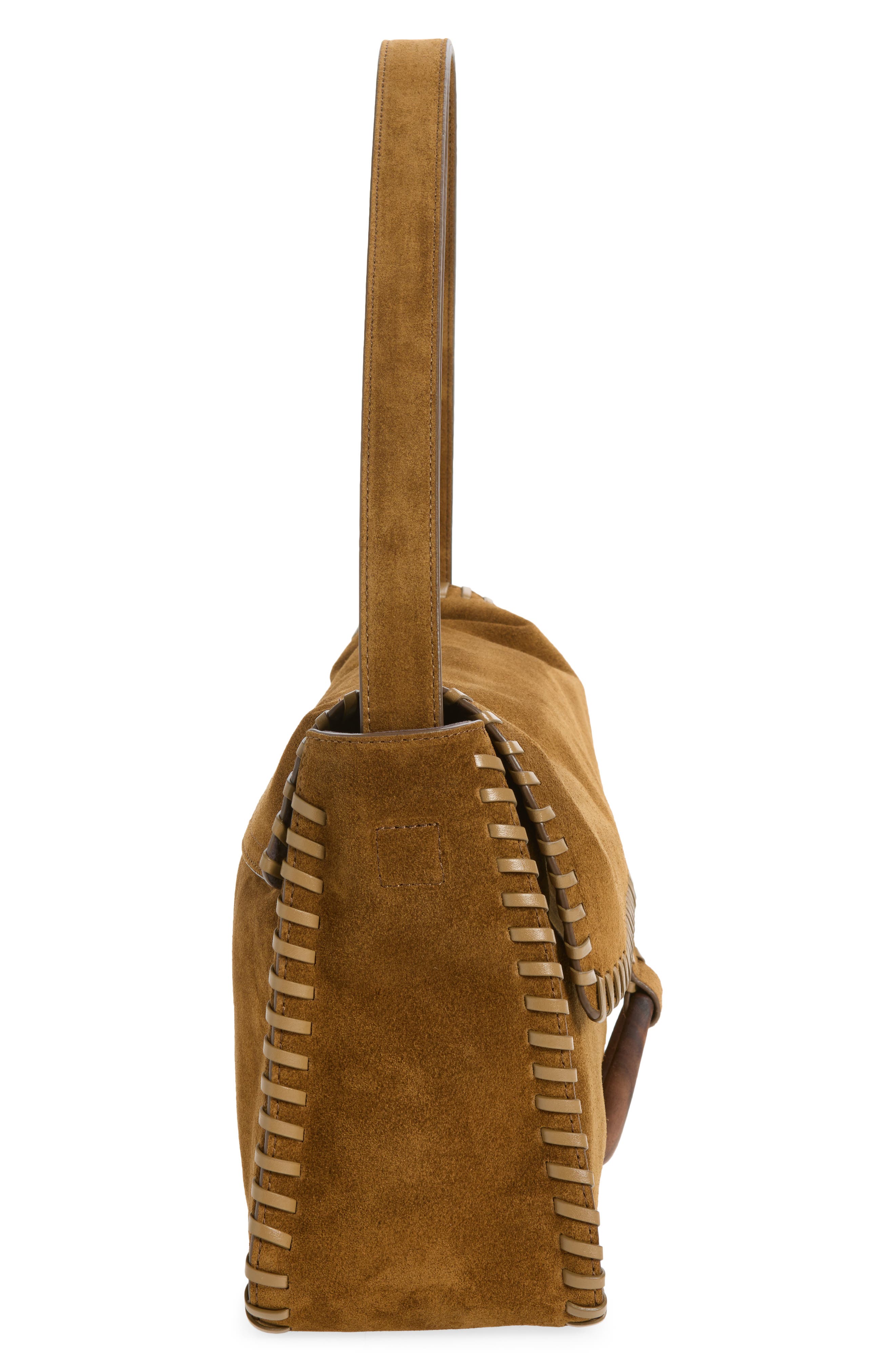 Harlow Leather Messenger Bag, Alternate, color, CIGAR