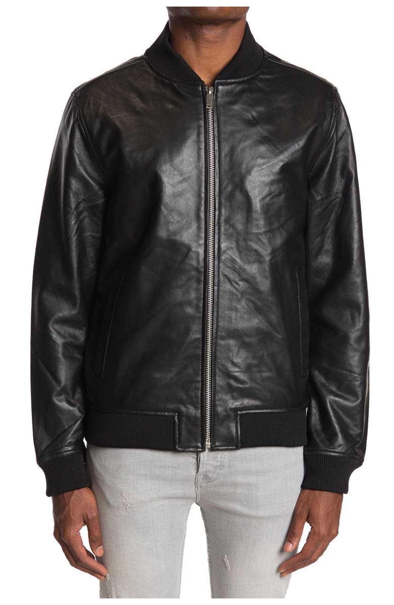 Slate & Stone Leather Bomber Jacket, Alternate, color,