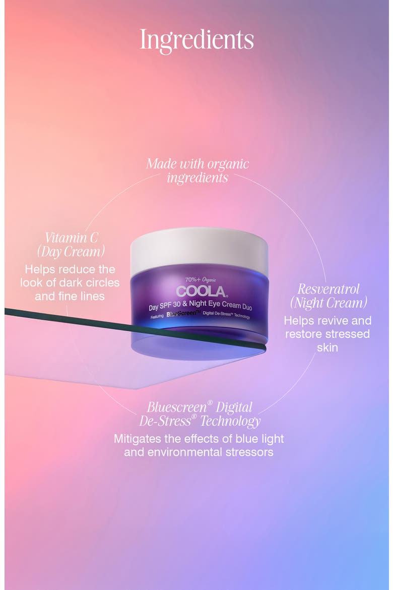 Full Spectrum 360° Day SPF 30 & Night Organic Eye Cream Duo, Alternate, color, NO COLOR