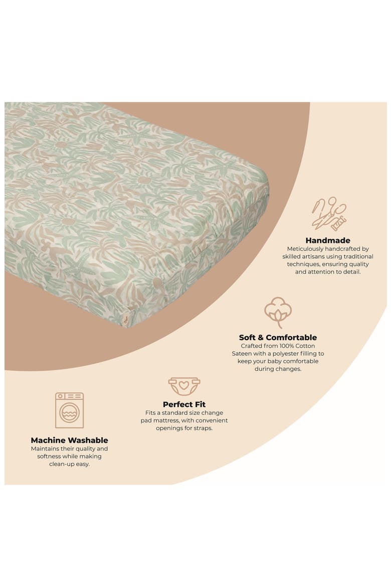 Quilted Changing Pad Cover, Alternate, color, BLUE