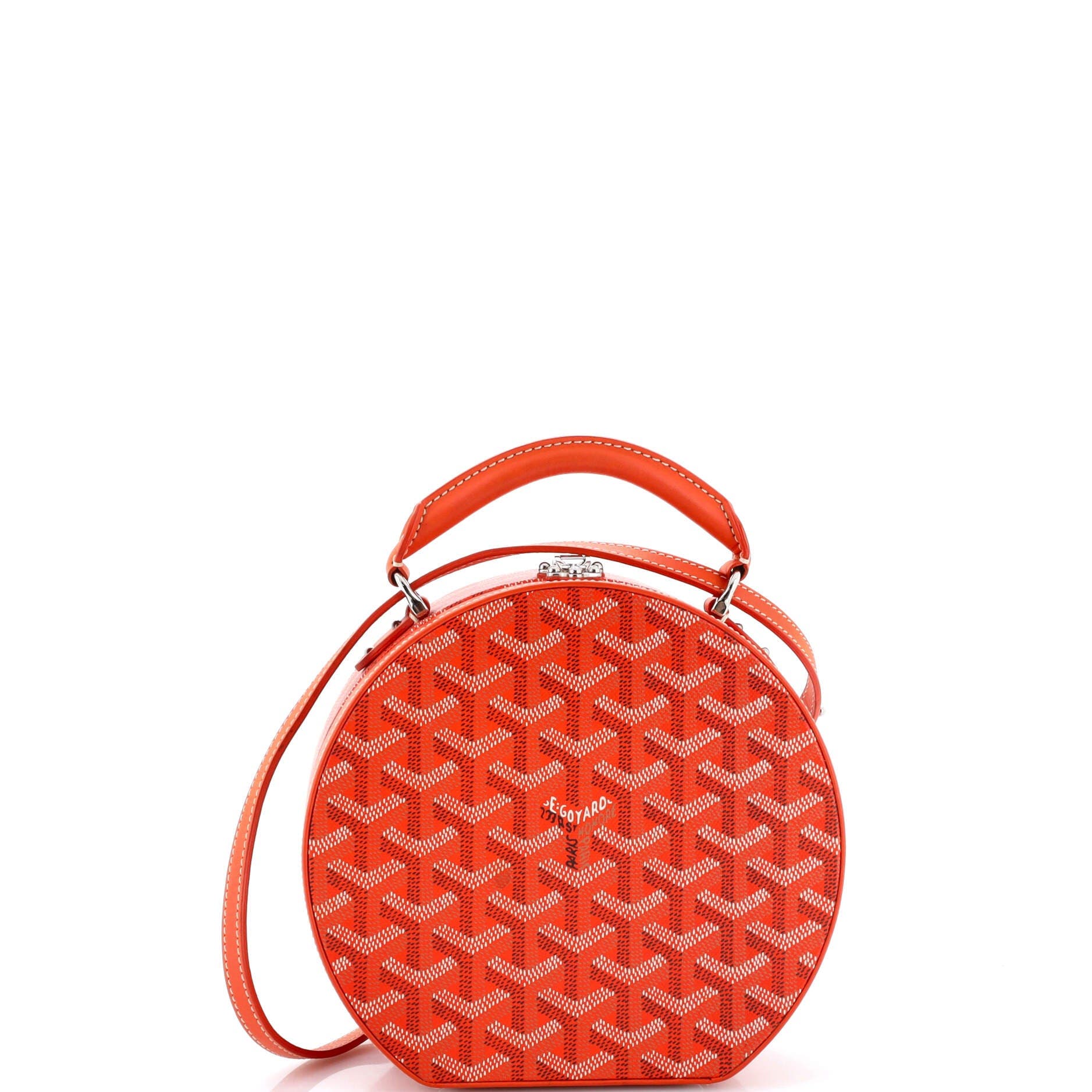 Pre-Owned Goyard Alto Hatbox Bag Coated Canvas, Main, color, Orange