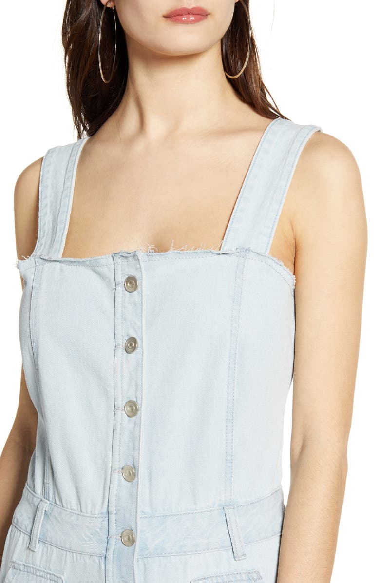 KENDALL + KYLIE Denim Jumpsuit, Alternate, color, 
