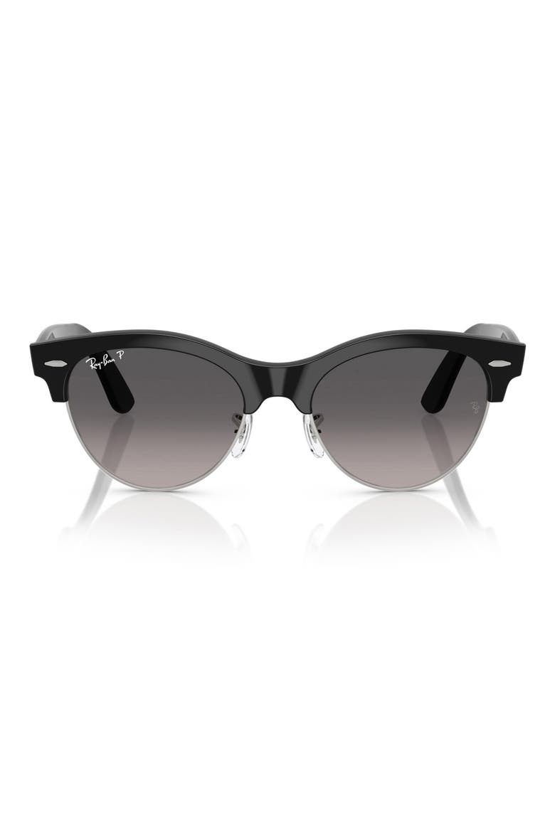 54mm Gradient Polarized Square Sunglasses, Main, color, GREY GRADIENT