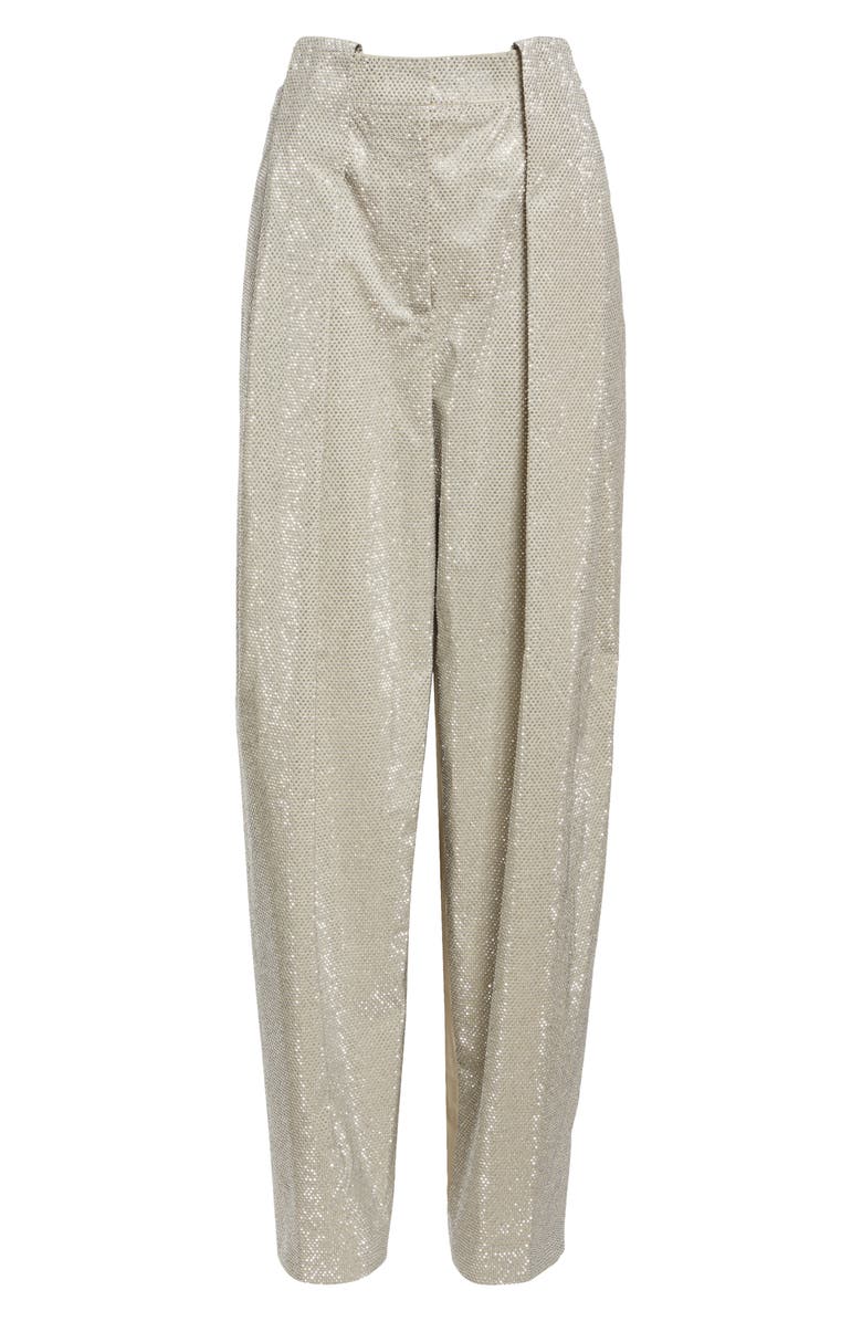 Stella McCartney Hotfix Crystal Embellished Balloon Leg Pants, Alternate, color, Pebble