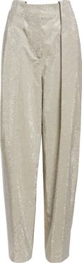 Stella McCartney Hotfix Crystal Embellished Balloon Leg Pants