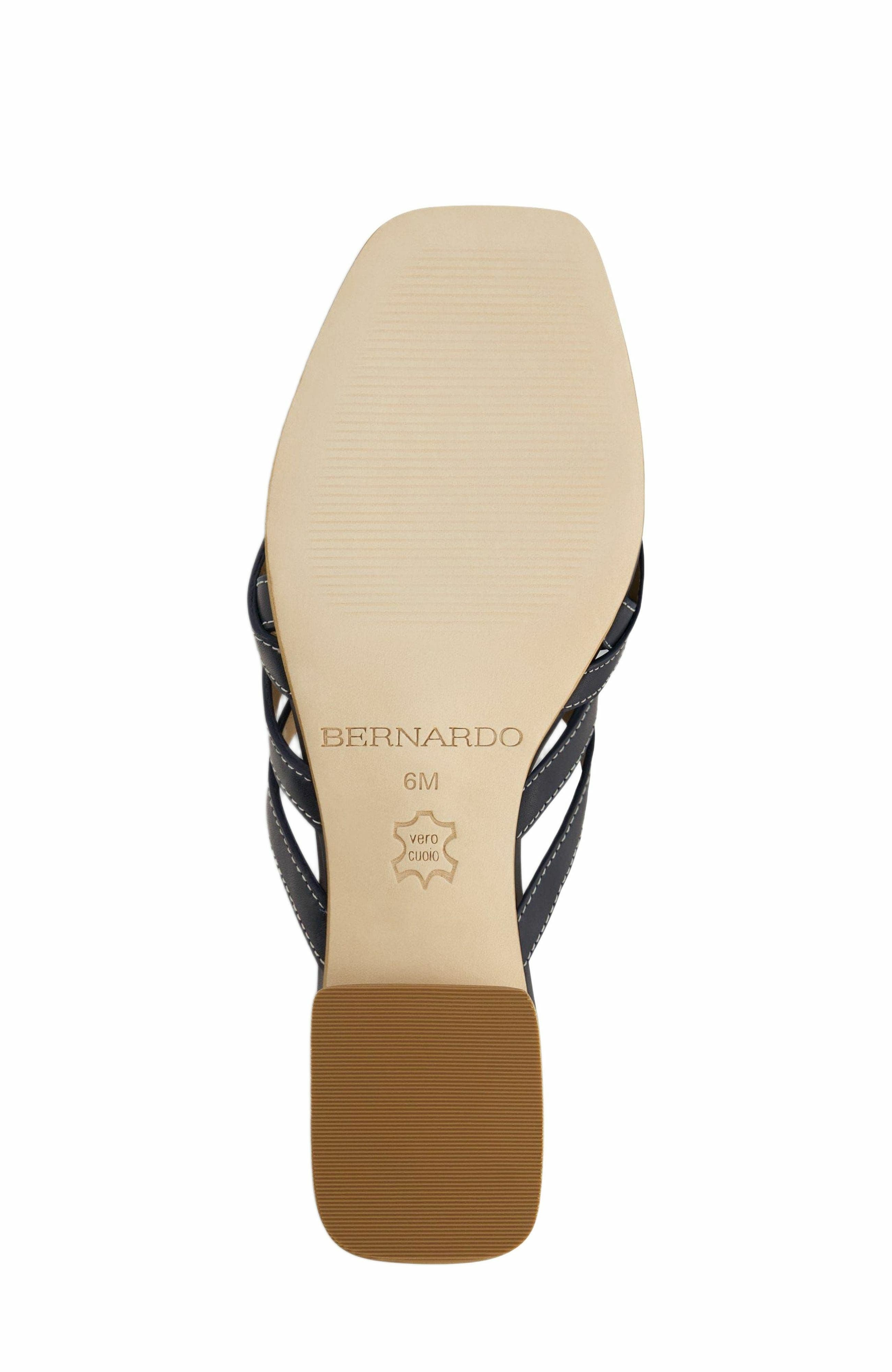 Bernardo Footwear Jacin Low Heel Sandal, Alternate, color, Navy