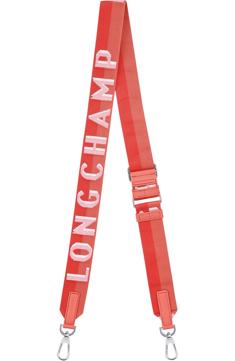 Longchamp Shadow Adjustable Canvas Shoulder Strap, Main, color, Sunset