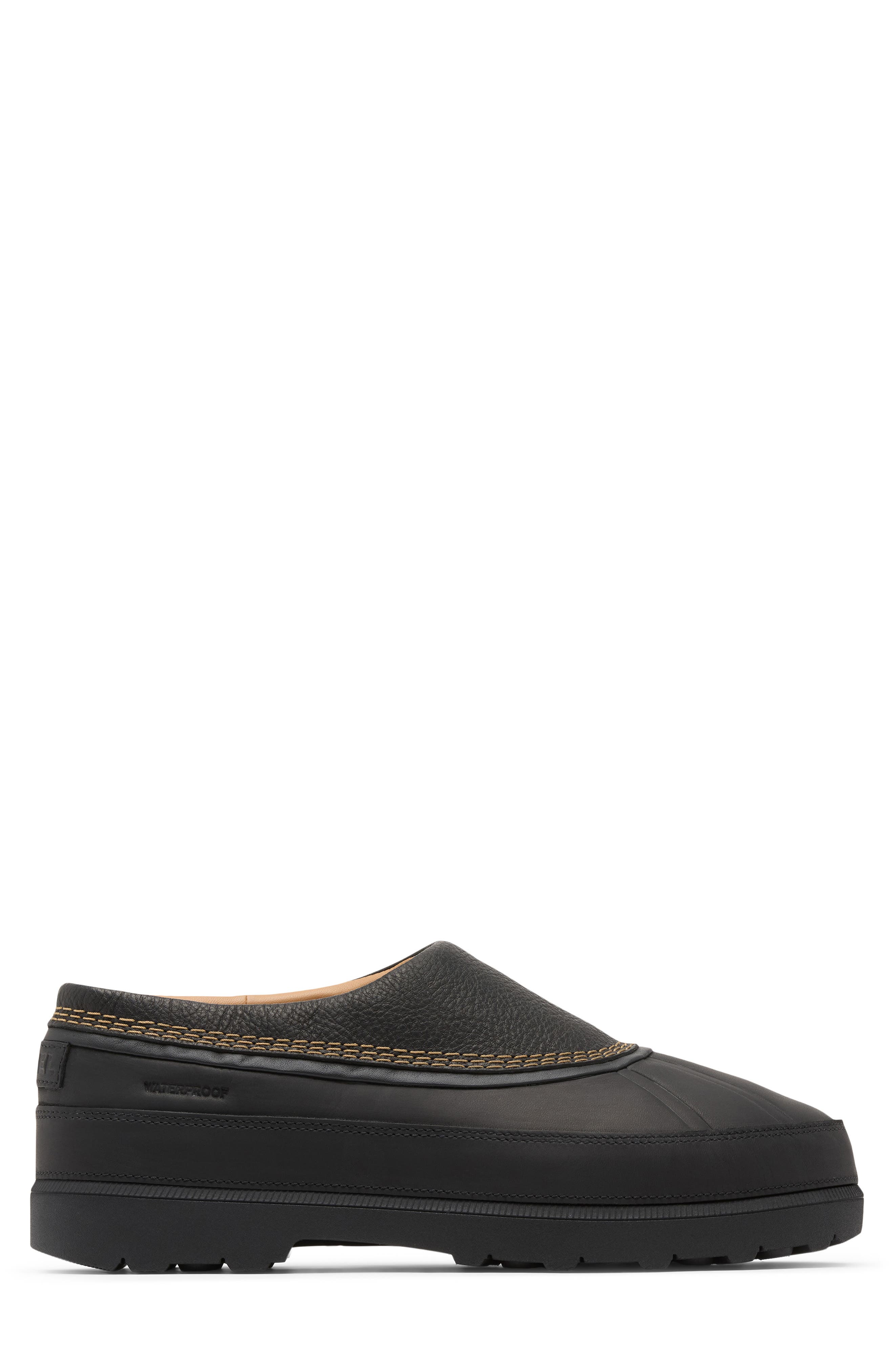 Ambler LX Waterproof Leather Slip-On, Alternate, color, BLACK/ TAWNY BUFF
