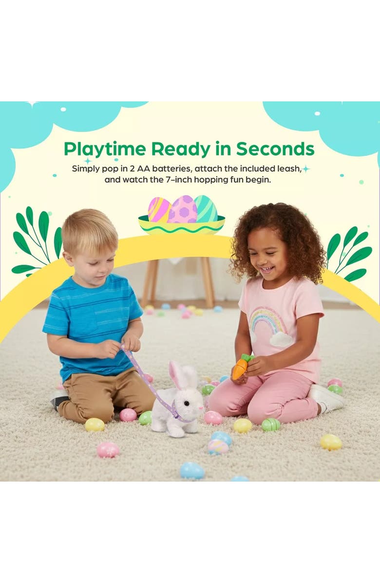 Sperric Interactive Easter Plush Bunny Toy Set with Spinner Egg, Alternate, color, 