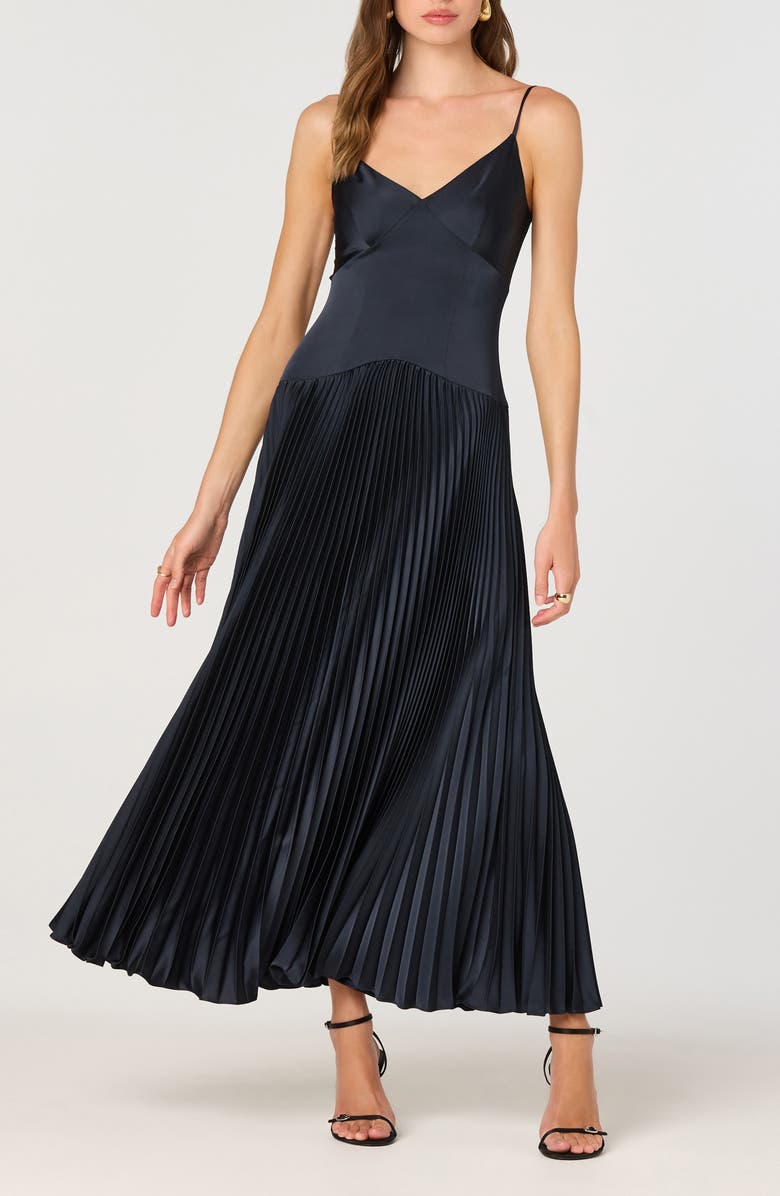 Pleated Drop Waist Dress