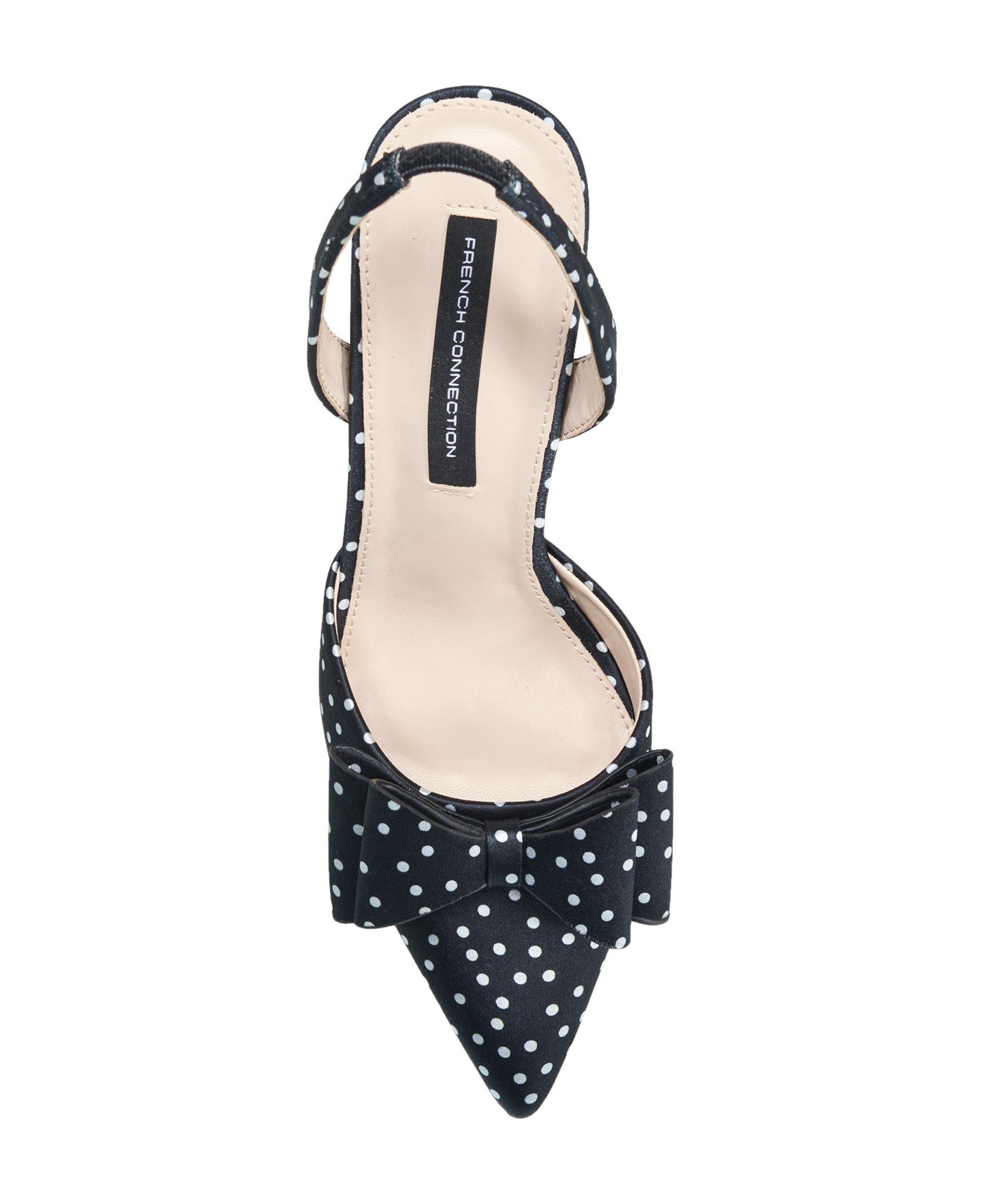 French Connection Betti Bow Slingback Heel, Alternate, color, Black