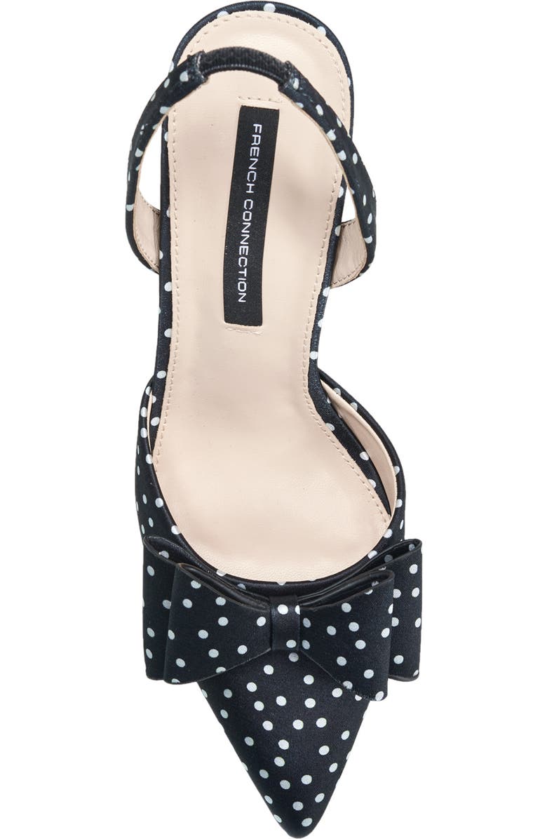 French Connection Betti Bow Slingback Heel, Alternate, color, Black