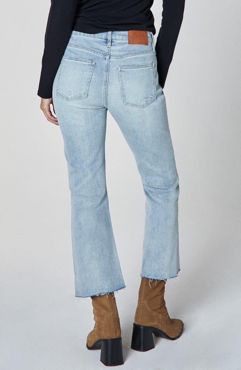 Unpublished Marlow Raw Hem Mid Rise Crop Flare Jeans, Alternate, color, 