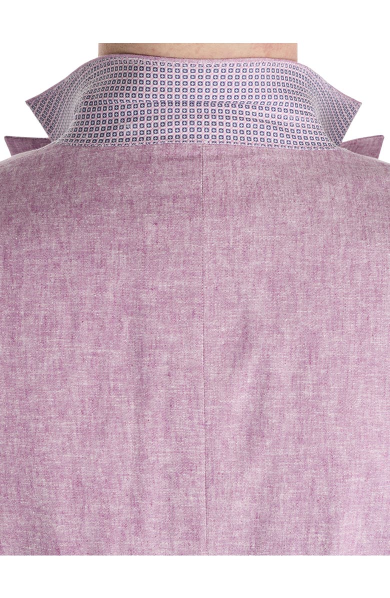 Oak Hill by DXL Big & Tall Jacket-Relaxer Linen-Blend Sport Coat, Alternate, color, Purple