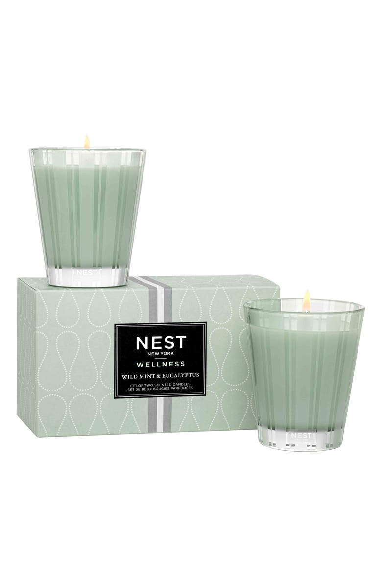 NEST New York Wild Mint & Eucalyptus Candle Duo $92 Value, Main, color,