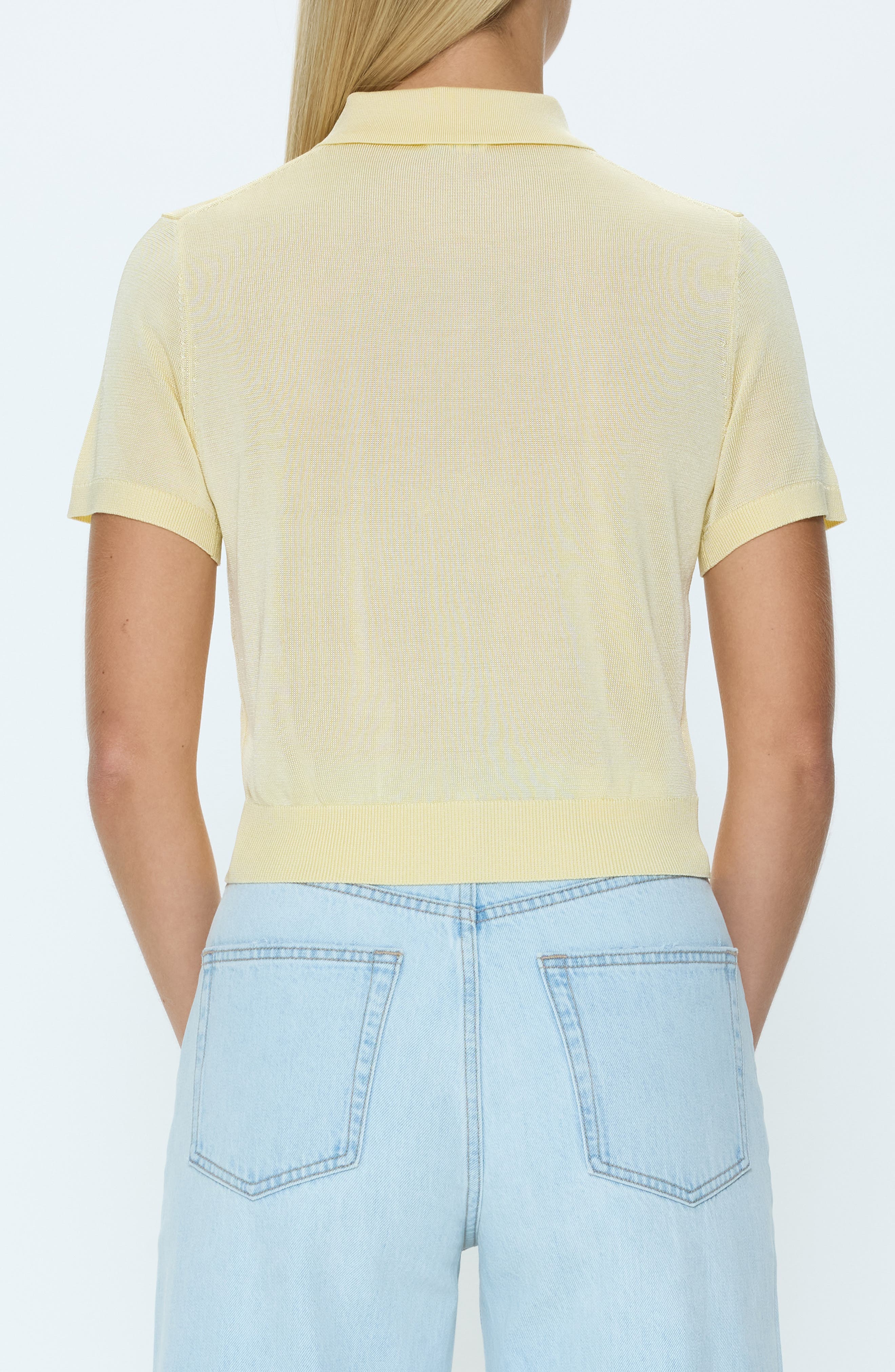 Lucca Short Sleeve Button-Up Knit Top - image 4