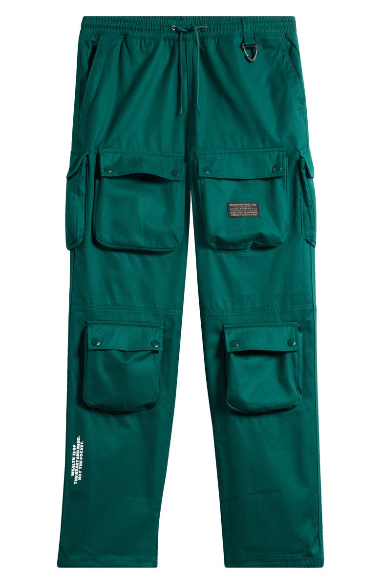 Billionaire Boys Club BB Hemisphere Cotton Twill Cargo Pants, Alternate, color, Rain Forest