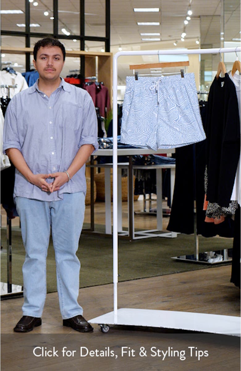 Cruz Geo Print Swim Trunks, sales video thumbnail