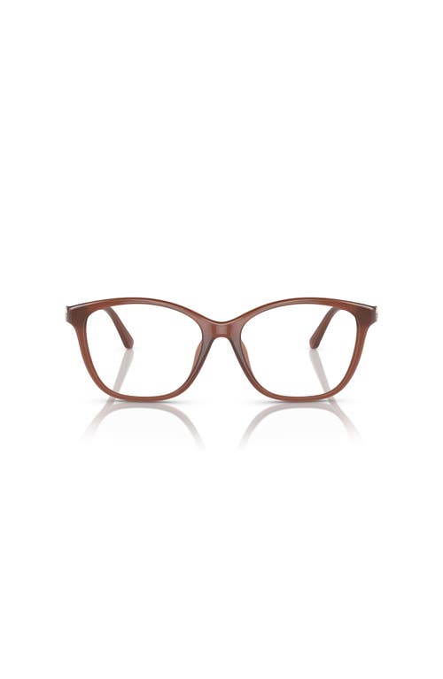 Michael Kors 55mm Square Optical Glasses In Brown