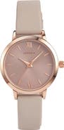 Adornia Lyon Quartz Faux Leather Strap Watch, 32.5mm