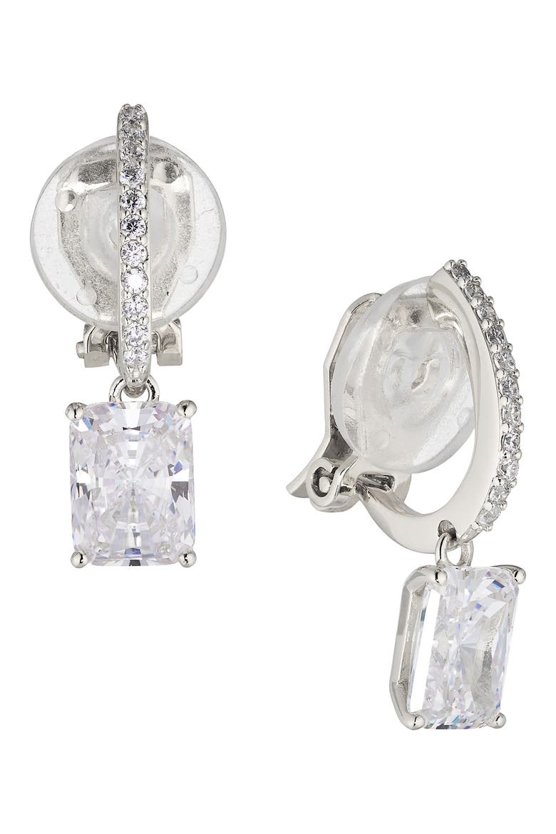 Modern Love Clip-On Earrings, Main, color, RHODIUM
