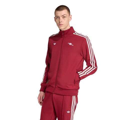 Men's adidas  Red Arsenal Terrace Icons Full-Zip Track Jacket
