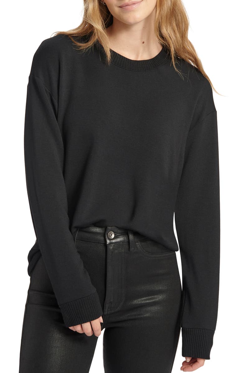 Splendid Crewneck Pullover, Main, color, Black