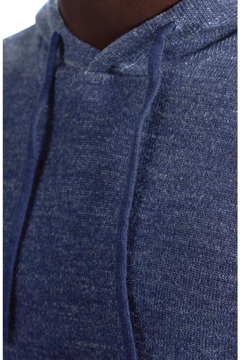 Merino Wool Hoodie Sweater, Alternate, color, NAVY
