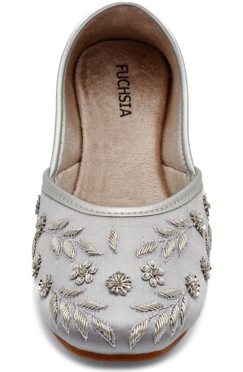 FUCHSIA Amira Silver Embroidery Flat, Alternate, color, Silver