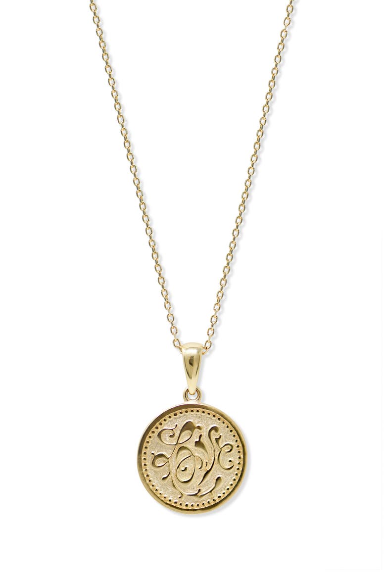 Love Letter Royal Necklace, Main, color, YELLOW GOLD
