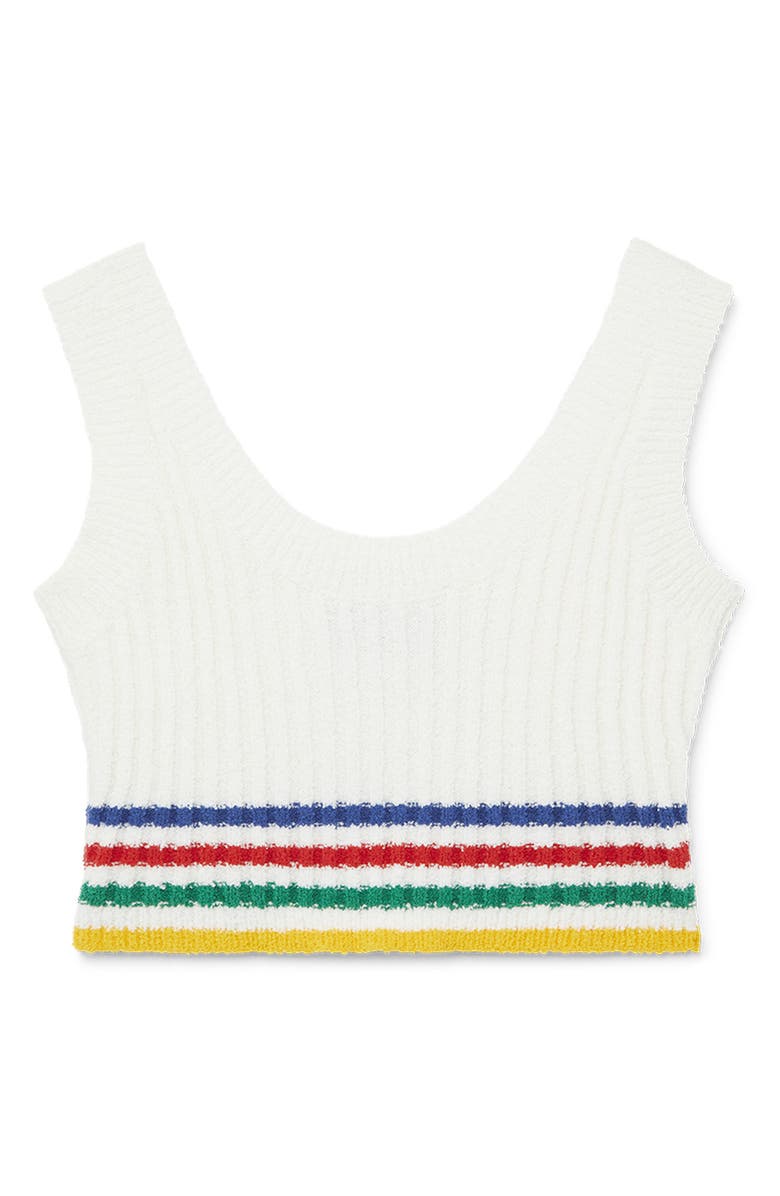Casablanca Casa Sport Bouclé Crop Sweater Tank, Alternate, color, 
