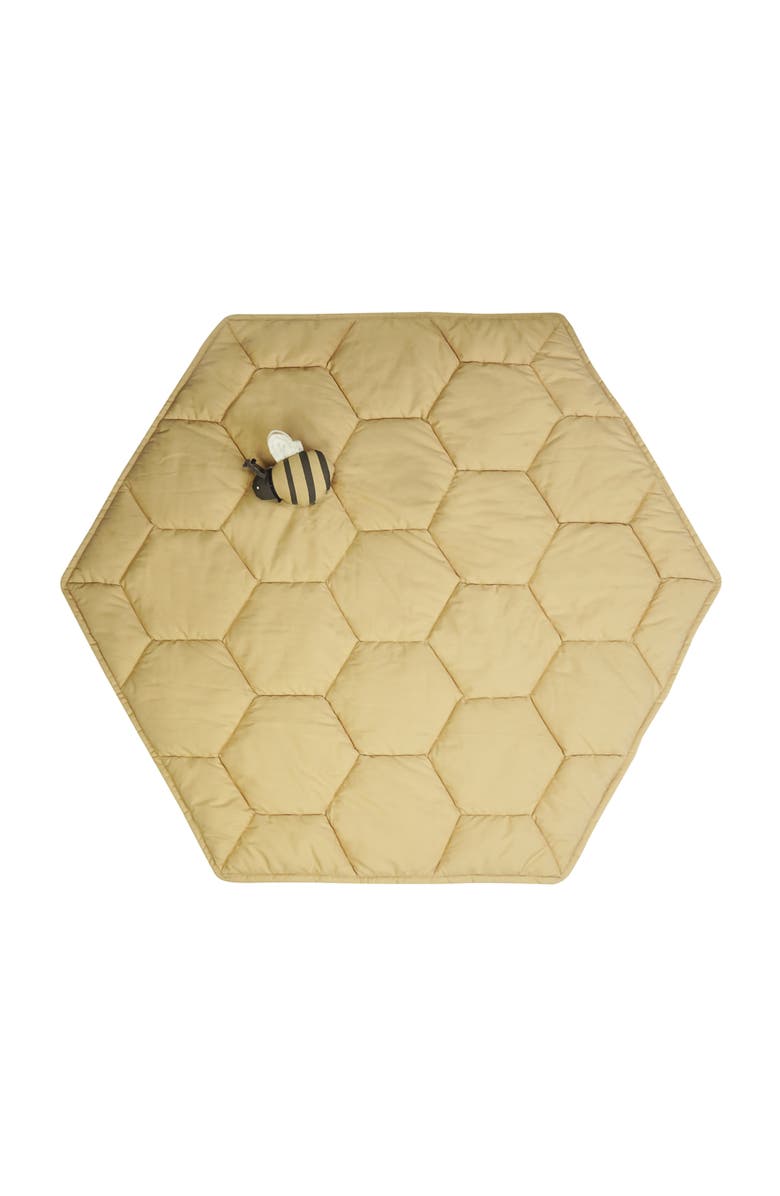 Lorena Canals Playmat Honeycomb, Main, color, Honey, Natural, Dark Grey