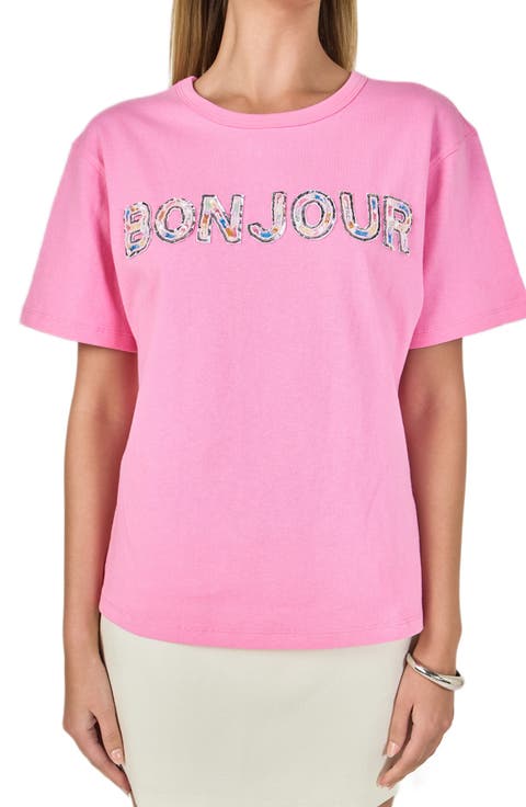 Bonjour Sequins Knit Top